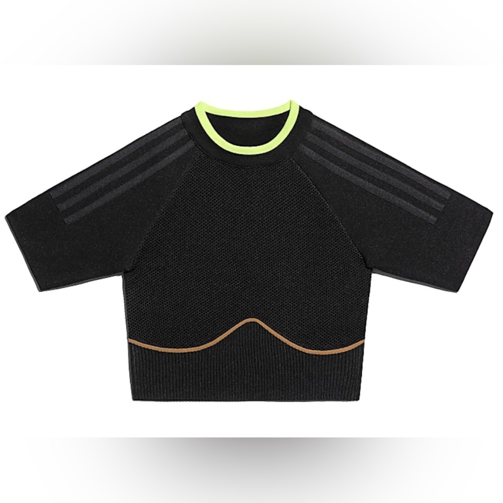Ivy Park Crop Top - black knit XS